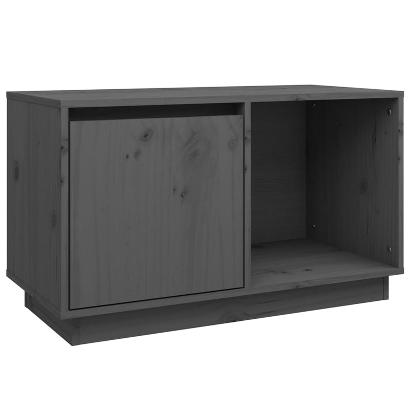 Tv-meubel 74x35x44 cm massief grenenhout grijs MeubelReus