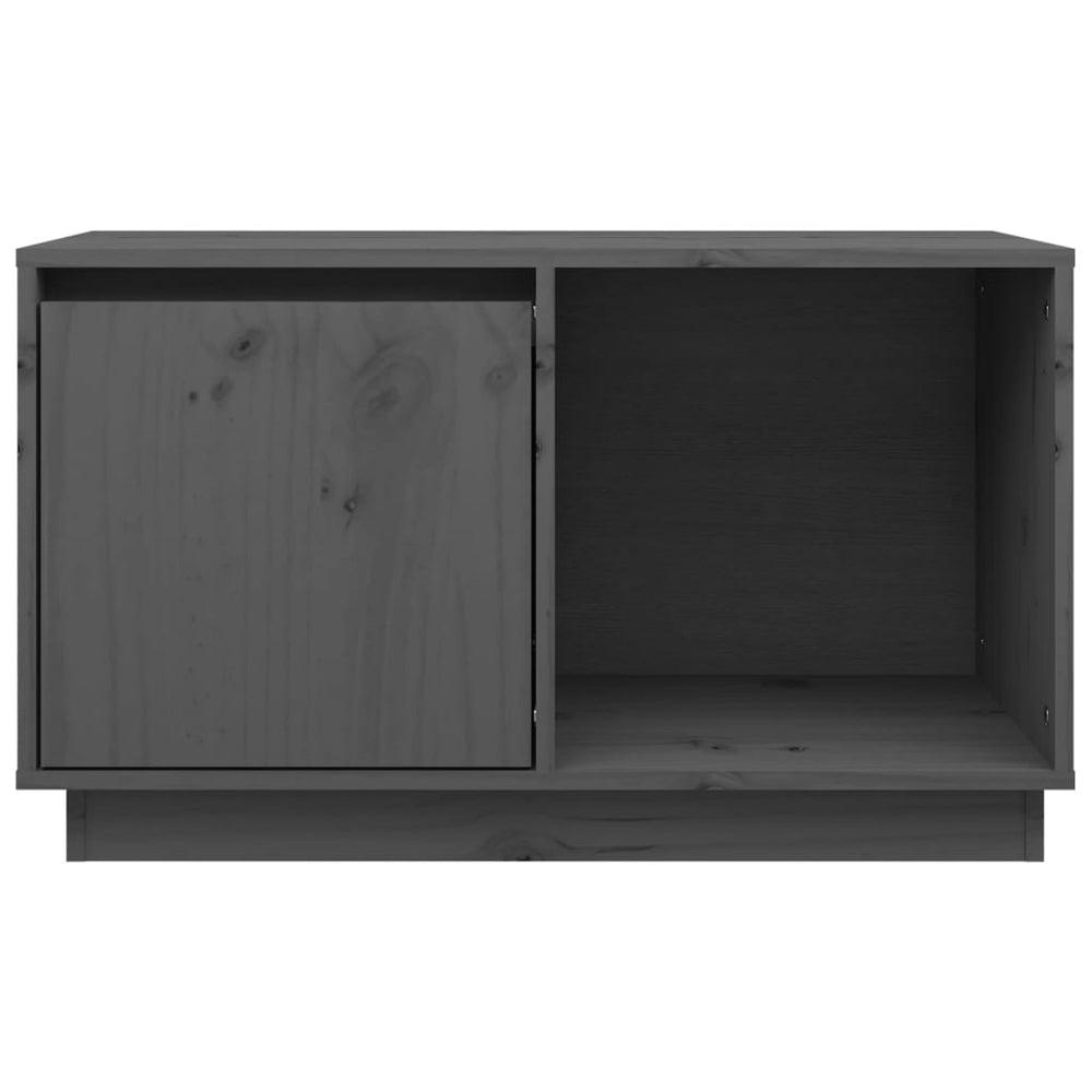 Tv-meubel 74x35x44 cm massief grenenhout grijs MeubelReus