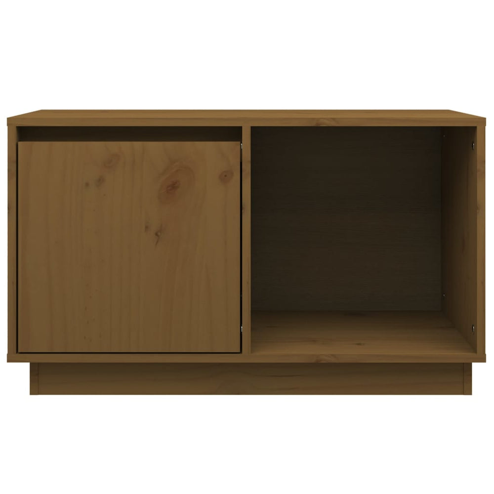 Tv-meubel 74x35x44 cm massief grenenhout honingbruin MeubelReus