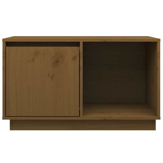 Tv-meubel 74x35x44 cm massief grenenhout honingbruin MeubelReus