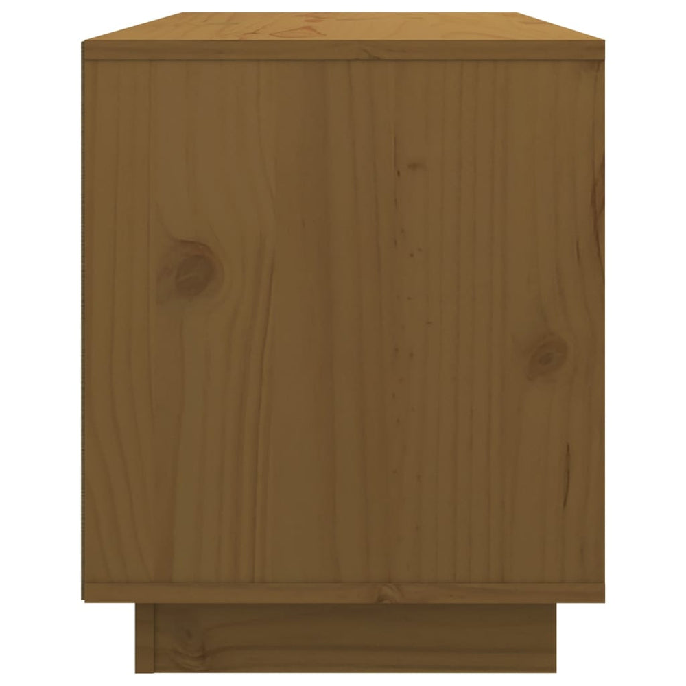 Tv-meubel 74x35x44 cm massief grenenhout honingbruin MeubelReus