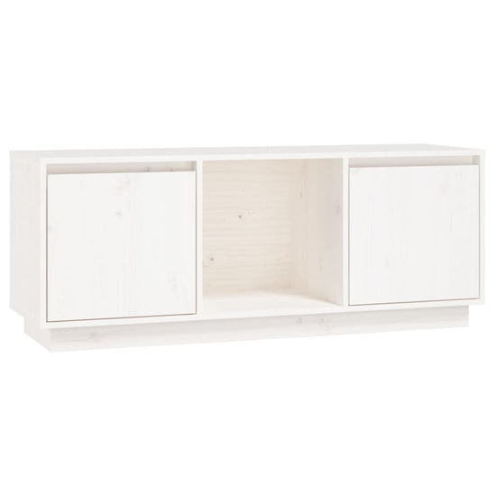 Tv-meubel 110,5x35x44 cm massief grenenhout wit MeubelReus
