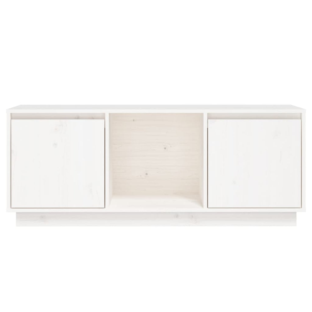 Tv-meubel 110,5x35x44 cm massief grenenhout wit MeubelReus