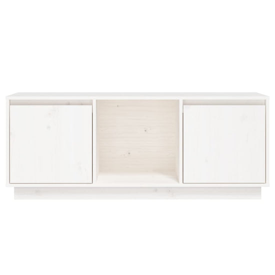 Tv-meubel 110,5x35x44 cm massief grenenhout wit MeubelReus