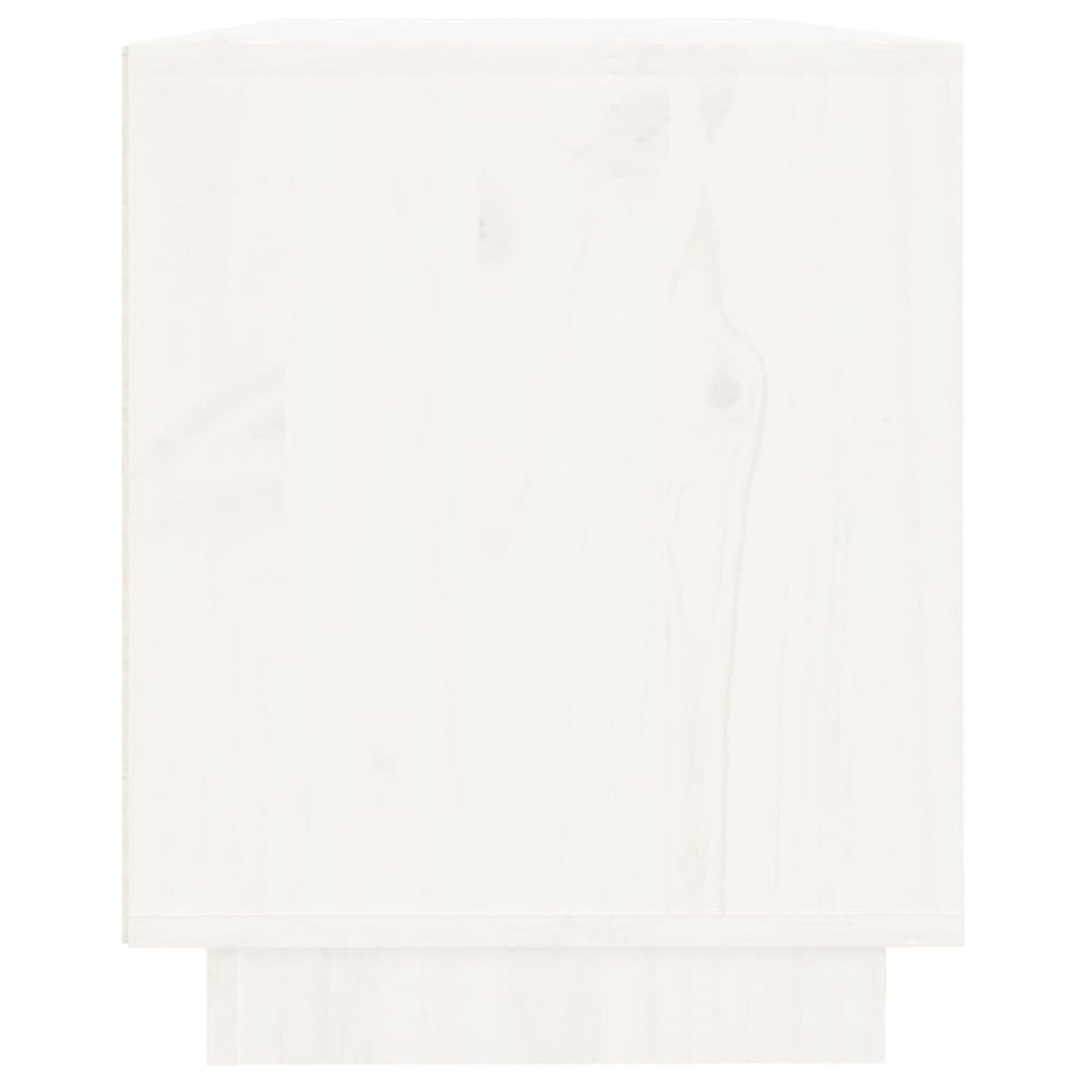 Tv-meubel 110,5x35x44 cm massief grenenhout wit MeubelReus