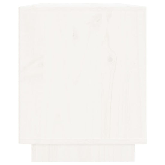 Tv-meubel 110,5x35x44 cm massief grenenhout wit MeubelReus