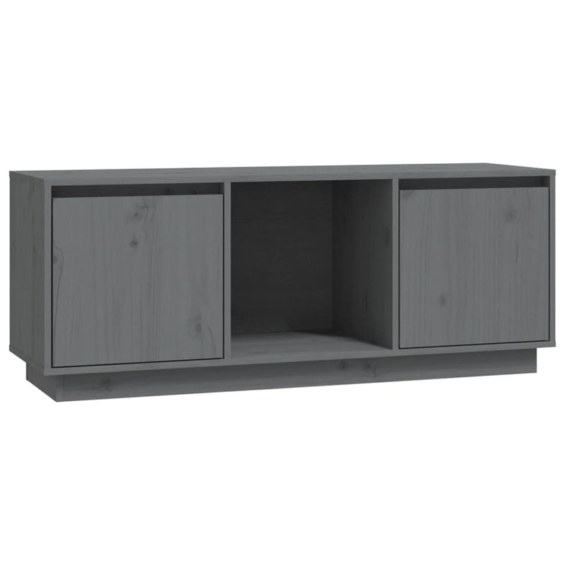 Tv-meubel 110,5x35x44 cm massief grenenhout grijs MeubelReus