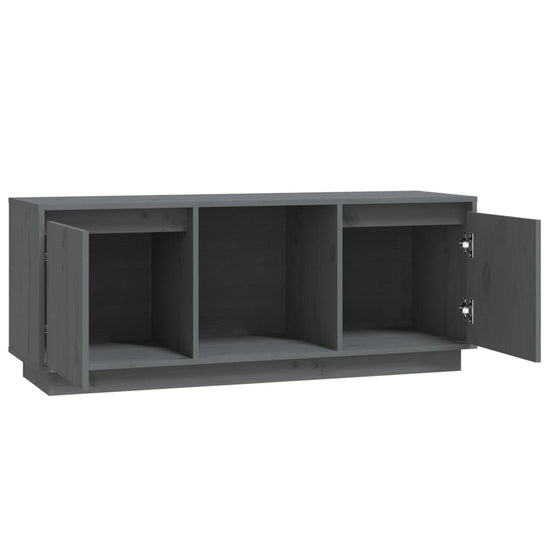 Tv-meubel 110,5x35x44 cm massief grenenhout grijs MeubelReus
