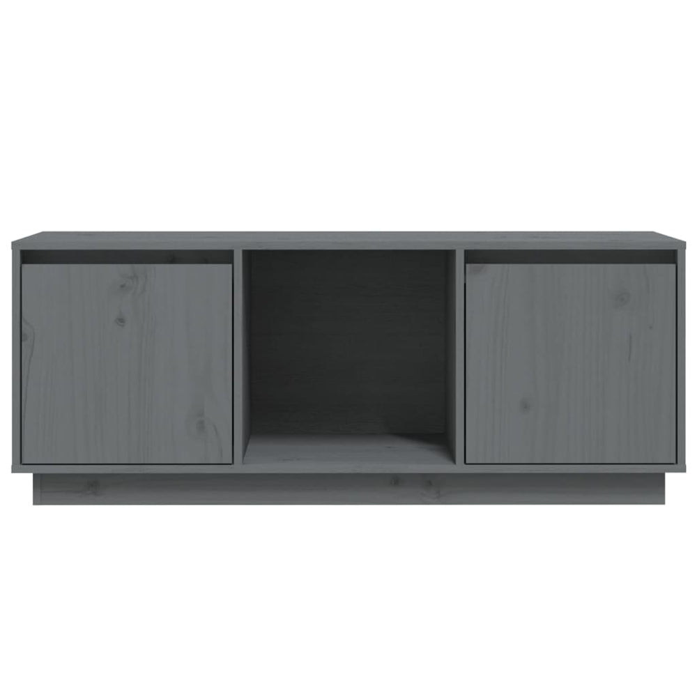 Tv-meubel 110,5x35x44 cm massief grenenhout grijs MeubelReus