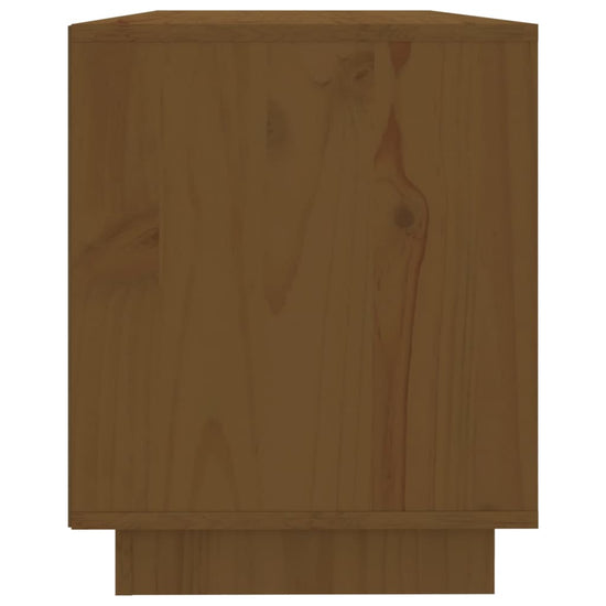 Tv-meubel 110,5x35x44 cm massief grenenhout honingbruin MeubelReus