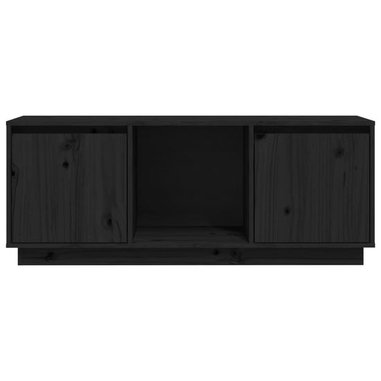 Tv-meubel 110,5x35x44 cm massief grenenhout zwart MeubelReus