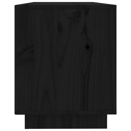 Tv-meubel 110,5x35x44 cm massief grenenhout zwart MeubelReus