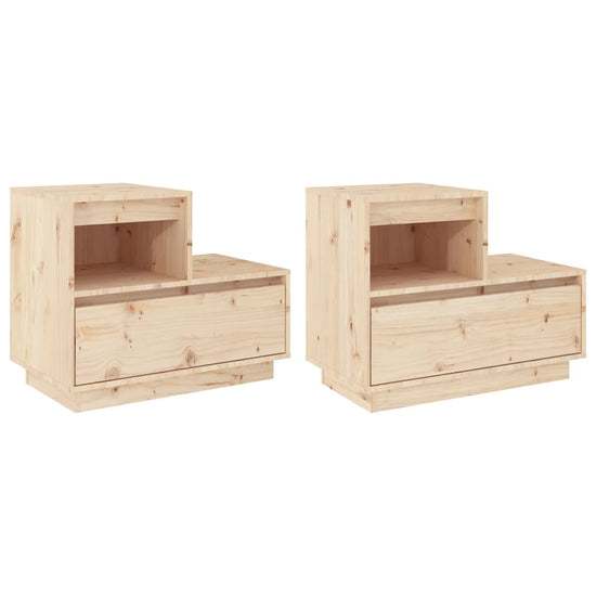 Nachtkastjes 2 st 60x34x51 cm massief grenenhout MeubelReus