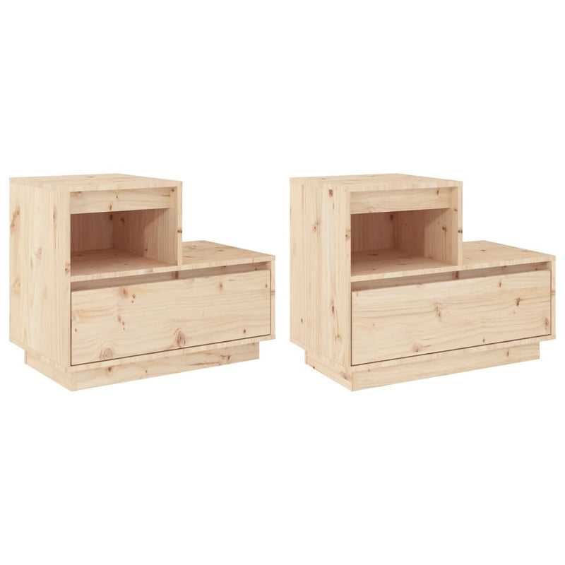 Nachtkastjes 2 st 60x34x51 cm massief grenenhout MeubelReus