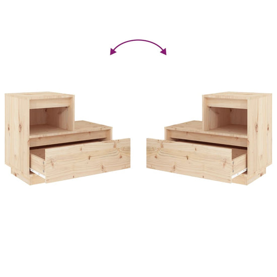 Nachtkastjes 2 st 60x34x51 cm massief grenenhout MeubelReus