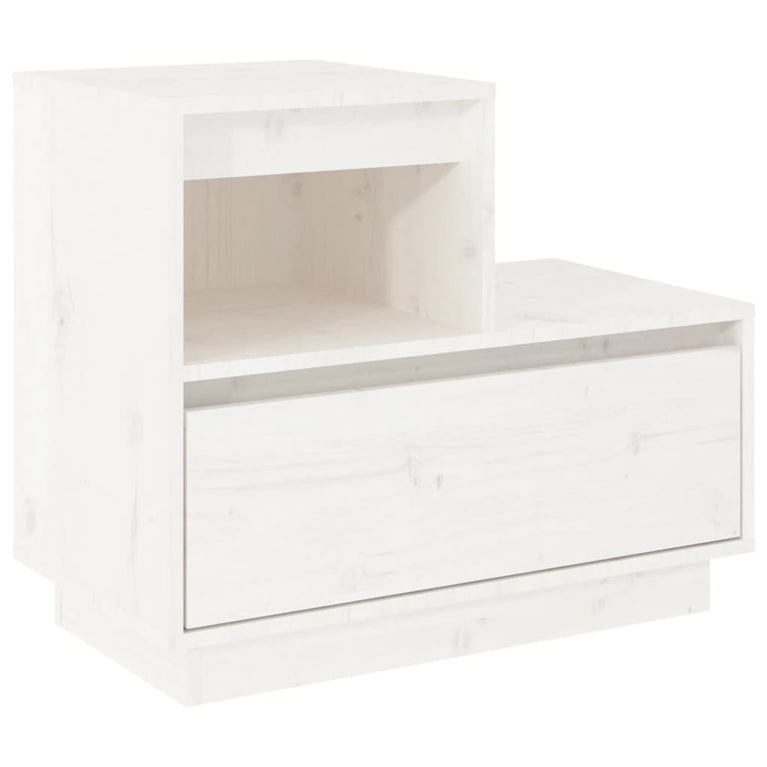 Nachtkastjes 2 st 60x34x51 cm massief grenenhout wit MeubelReus