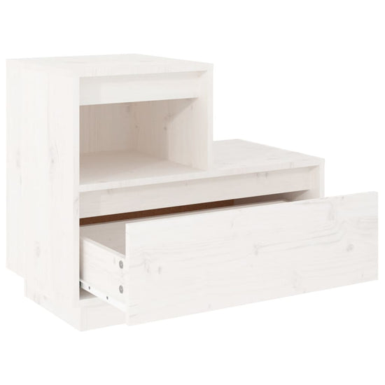 Nachtkastjes 2 st 60x34x51 cm massief grenenhout wit MeubelReus