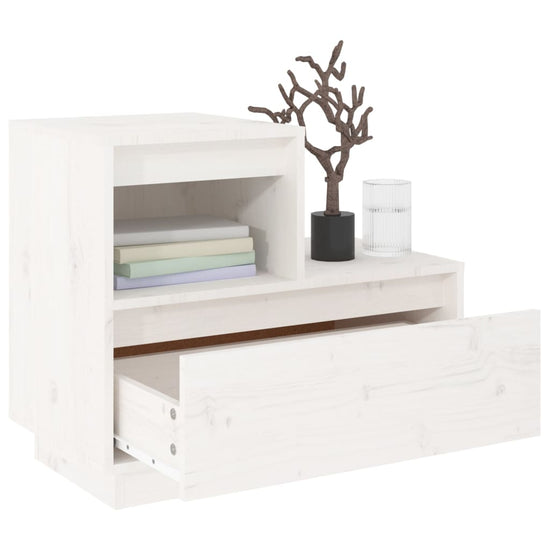 Nachtkastjes 2 st 60x34x51 cm massief grenenhout wit MeubelReus