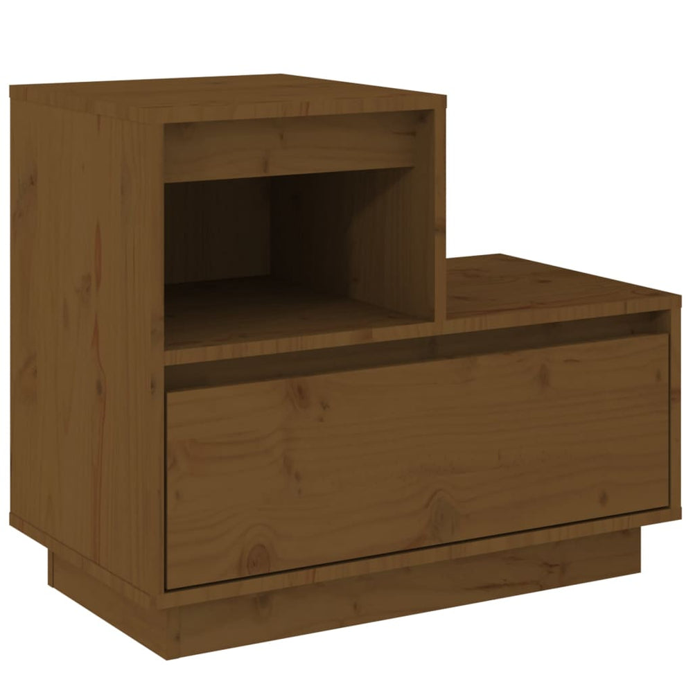 Nachtkastjes 2 st 60x34x51 cm massief grenenhout honingbruin MeubelReus
