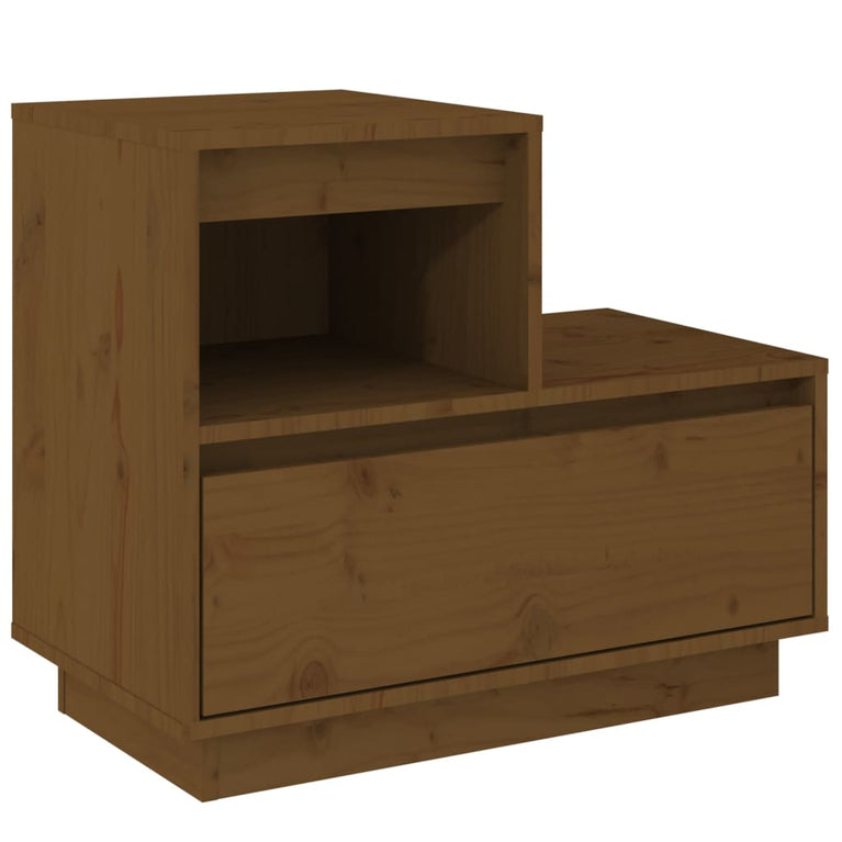 Nachtkastjes 2 st 60x34x51 cm massief grenenhout honingbruin MeubelReus