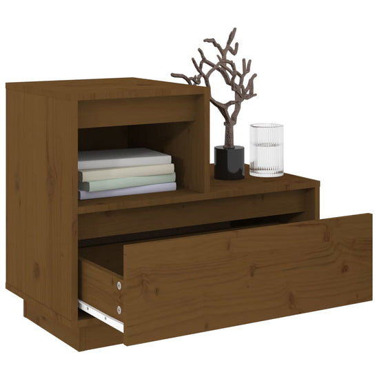 Nachtkastjes 2 st 60x34x51 cm massief grenenhout honingbruin MeubelReus