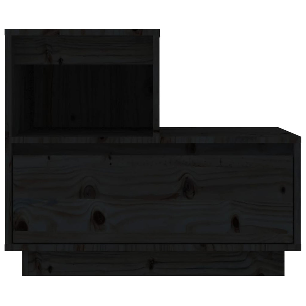 Nachtkastjes 2 st 60x34x51 cm massief grenenhout zwart MeubelReus