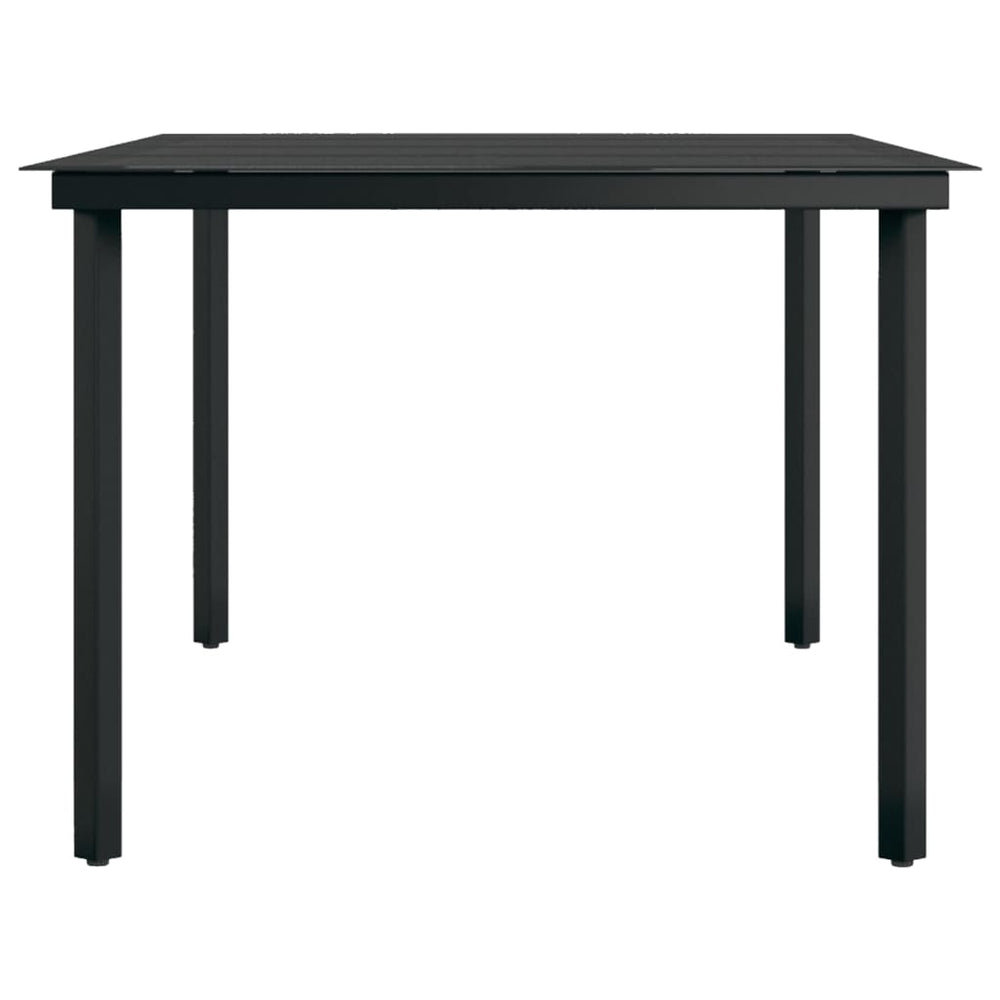 Tuintafel 200x100x74 cm staal en glas zwart MeubelReus