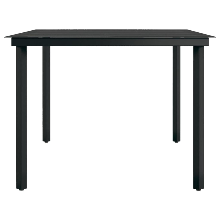Tuintafel 200x100x74 cm staal en glas zwart MeubelReus