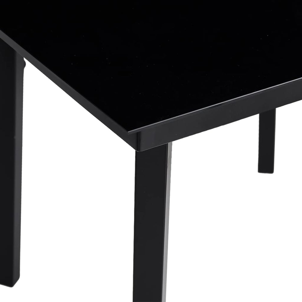 Tuintafel 200x100x74 cm staal en glas zwart MeubelReus