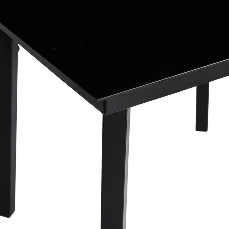 Tuintafel 200x100x74 cm staal en glas zwart MeubelReus