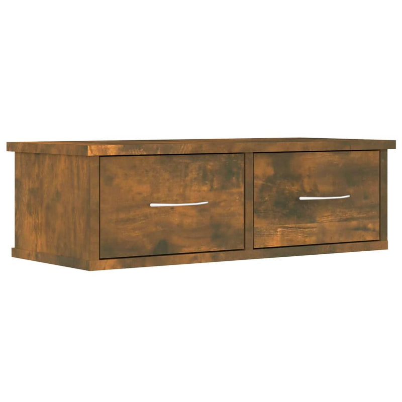 Wandkast 60x26x18,5 cm bewerkt hout gerookt eikenkleurig MeubelReus