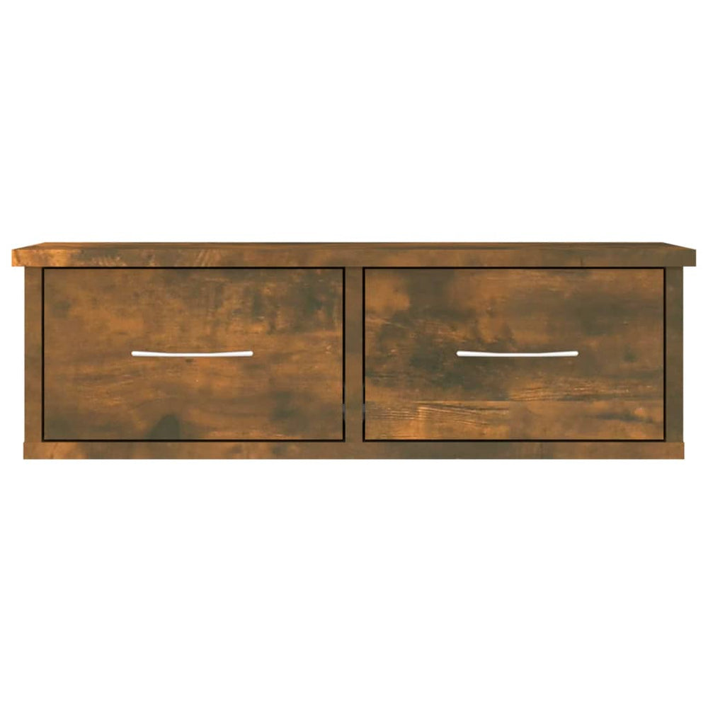Wandkast 60x26x18,5 cm bewerkt hout gerookt eikenkleurig MeubelReus
