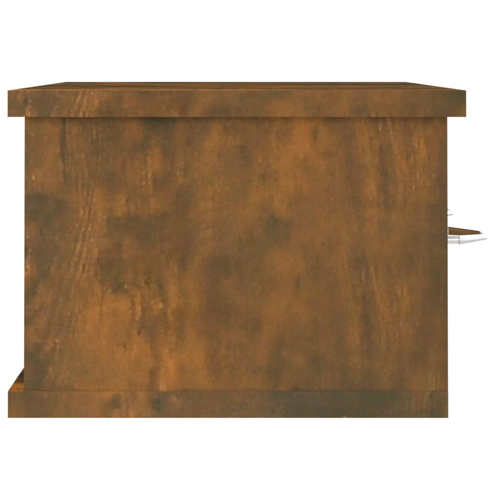 Wandkast 60x26x18,5 cm bewerkt hout gerookt eikenkleurig MeubelReus