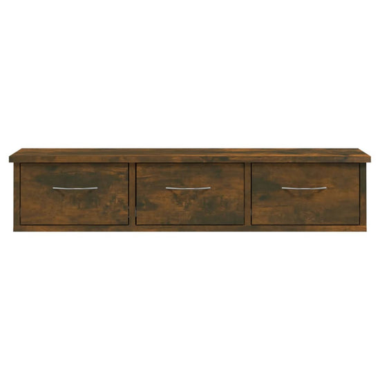 Wandkast 88x26x18,5 cm bewerkt hout gerookt eikenkleurig MeubelReus