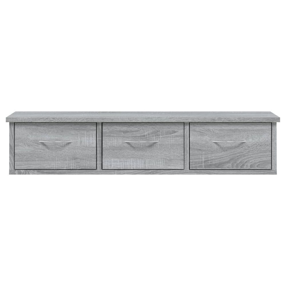 Wandkast 88x26x18,5 cm bewerkt hout grijs sonoma eikenkleurig MeubelReus