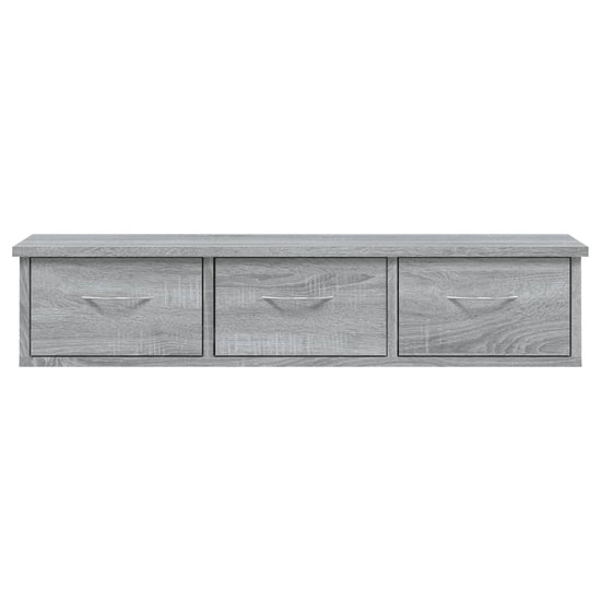 Wandkast 88x26x18,5 cm bewerkt hout grijs sonoma eikenkleurig MeubelReus