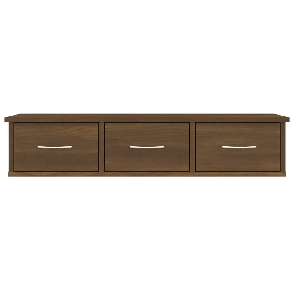 Wandkast 88x26x18,5 cm bewerkt hout bruin eikenkleur MeubelReus
