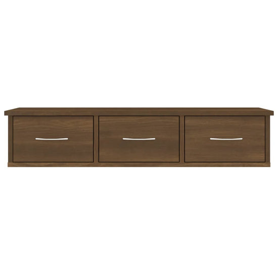 Wandkast 88x26x18,5 cm bewerkt hout bruin eikenkleur MeubelReus