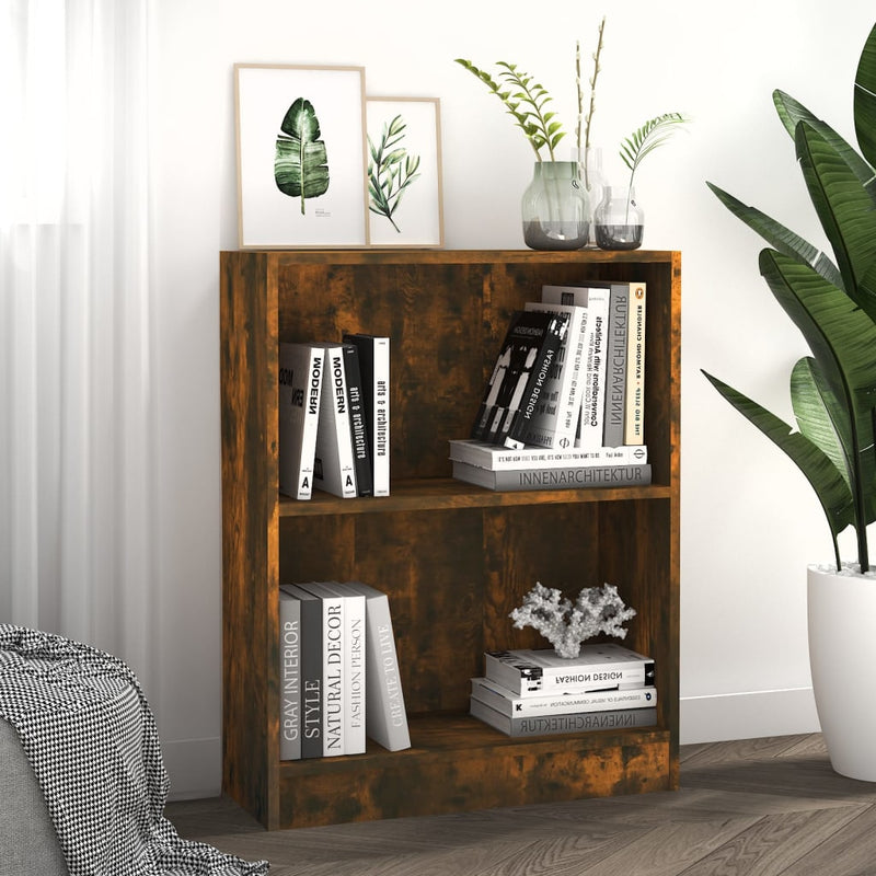 Boekenkast 60x24x74,5 cm bewerkt hout gerookt eikenkleurig MeubelReus