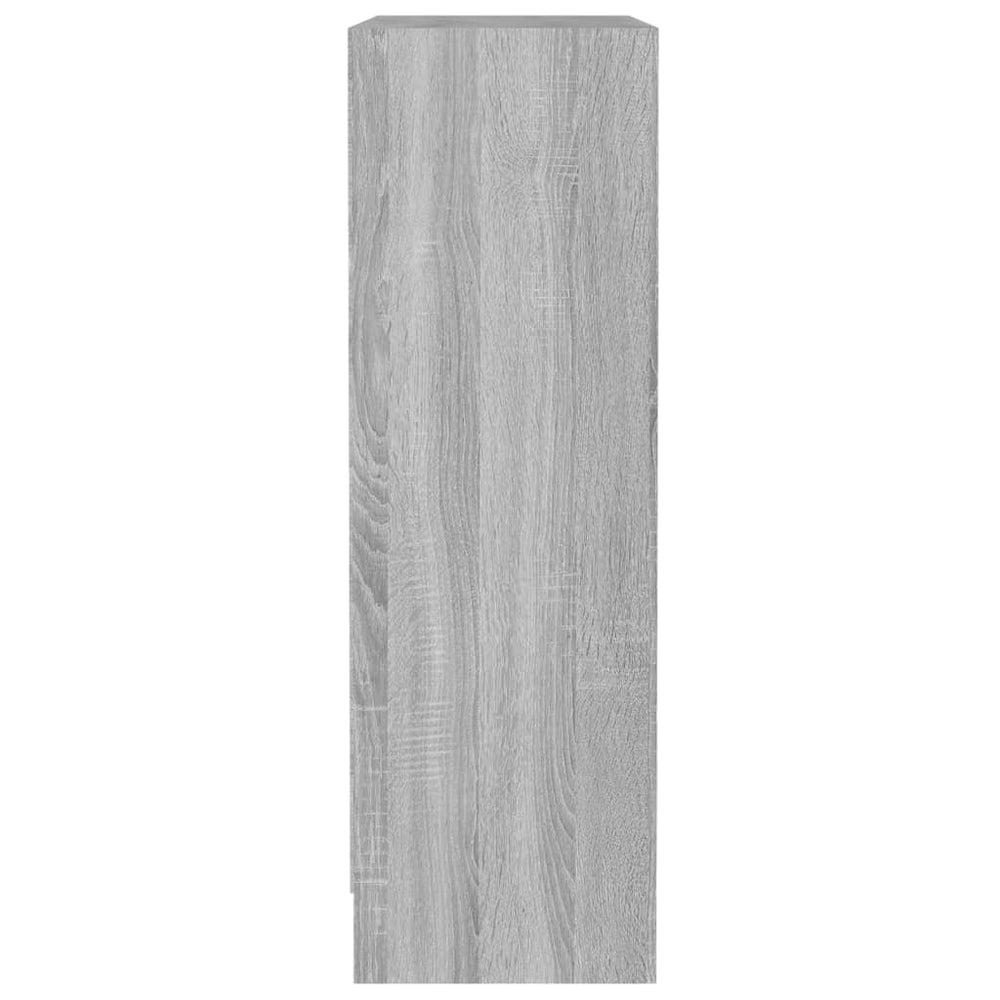 Boekenkast 60x24x74,5 cm bewerkt hout grijs sonoma eikenkleurig MeubelReus