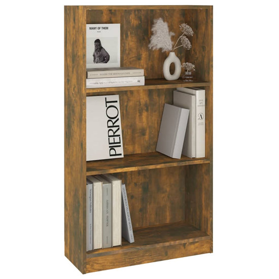Boekenkast 60x24x109 cm bewerkt hout gerookt eikenkleurig MeubelReus