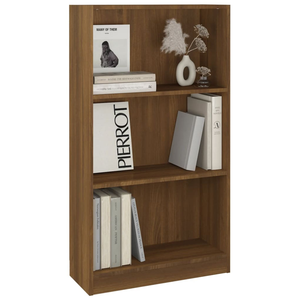 Boekenkast 60x24x109 cm bewerkt hout bruin eikenkleur MeubelReus