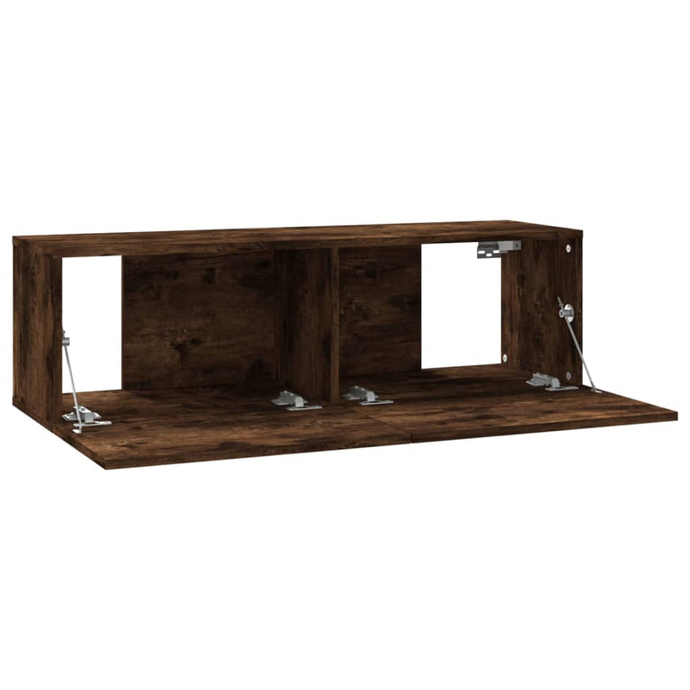 Tv-wandmeubel 100x30x30 cm bewerkt hout gerookt eikenkleurig MeubelReus
