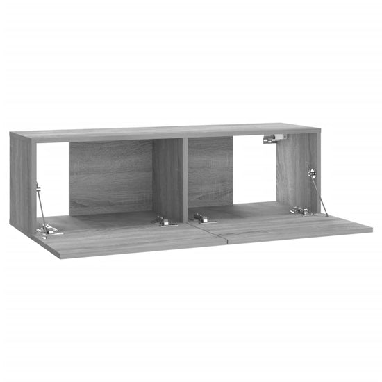 Tv-wandmeubel 100x30x30 cm bewerkt hout grijs sonoma eikenkleur MeubelReus