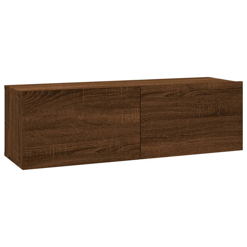 Tv-wandmeubel 100x30x30 cm bewerkt hout bruin eikenkleur MeubelReus