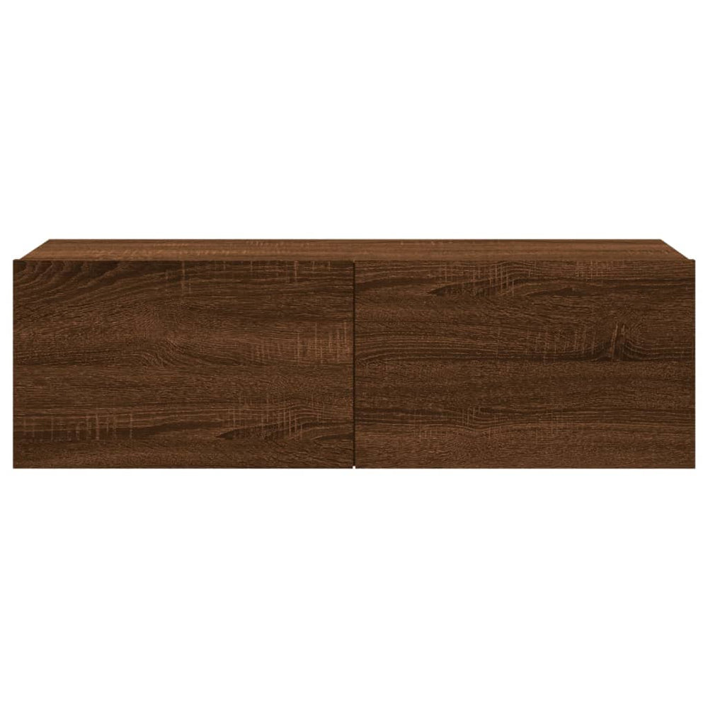 Tv-wandmeubel 100x30x30 cm bewerkt hout bruin eikenkleur MeubelReus