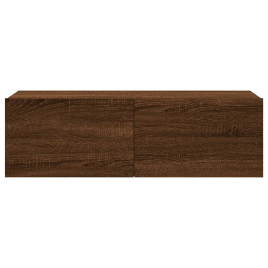 Tv-wandmeubel 100x30x30 cm bewerkt hout bruin eikenkleur MeubelReus