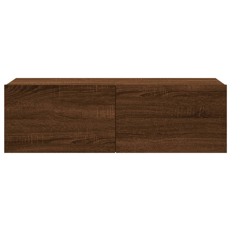 Tv-wandmeubel 100x30x30 cm bewerkt hout bruin eikenkleur MeubelReus