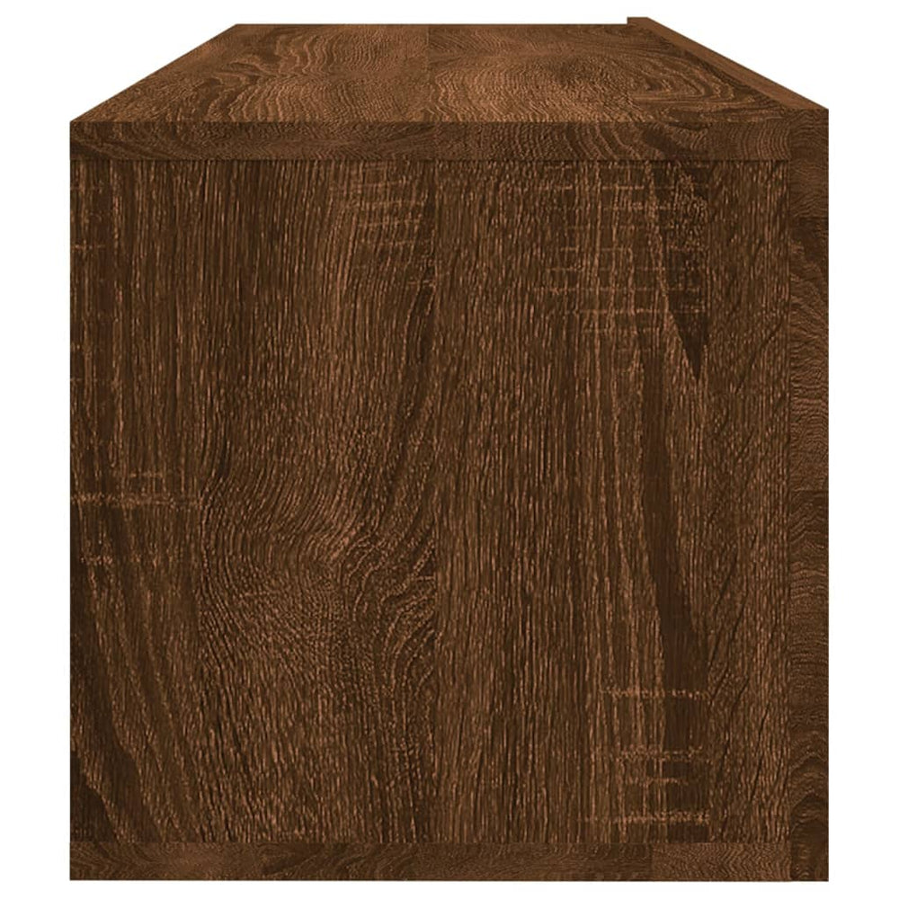 Tv-wandmeubel 100x30x30 cm bewerkt hout bruin eikenkleur MeubelReus