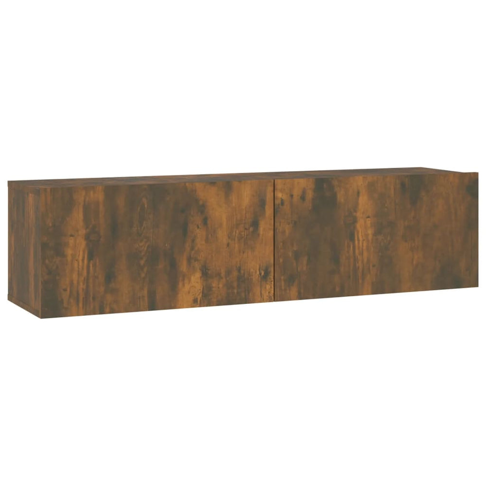 Tv-wandmeubel 120x30x30 cm bewerkt hout gerookt eikenkleurig MeubelReus